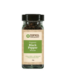 Topwil Organic Black Pepper Whole