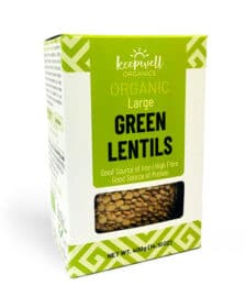Keepwell Organic Large Green Lentils